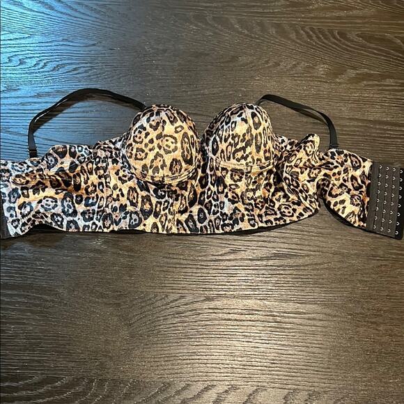 Brown and Black Leopard Print Crop Top - Picture 1 of 5